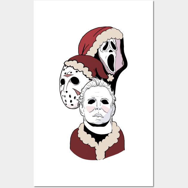 Horror Christmas Wall Art by Creativv Arts